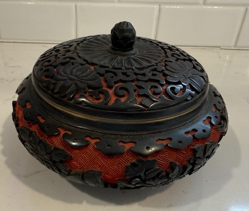 Vintage chinese carved laquer - vintage,