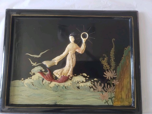 Hand crafted rare black - black, laquer