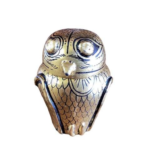 Owl jar container with - with, lid